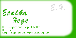 etelka hege business card